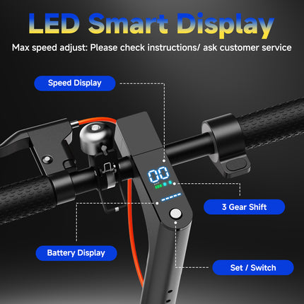 S3 Adult Electric Scooter, Adult 350W Electric Scooter: Reach 20KM/H Effortlessly,