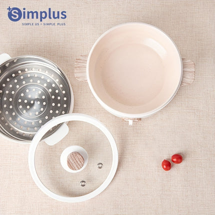 Simplus 1pc Multifunctional Large-Capacity Electric Cooker, Steaming And Boiling, Stainless Steel Steamer,