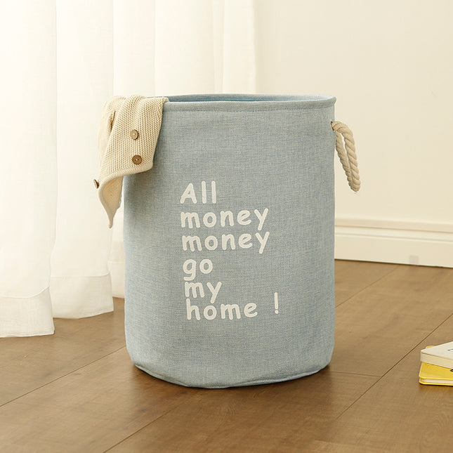 Cotton And Linen Folding Storage Laundry Basket