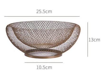 Iron Fruit Basket Simple Hollow Fruit Creative Basket