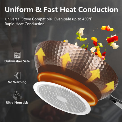 14pcs Pots And Pans Set Nonstick, Aluminum Nonstick Ceramic Cookware