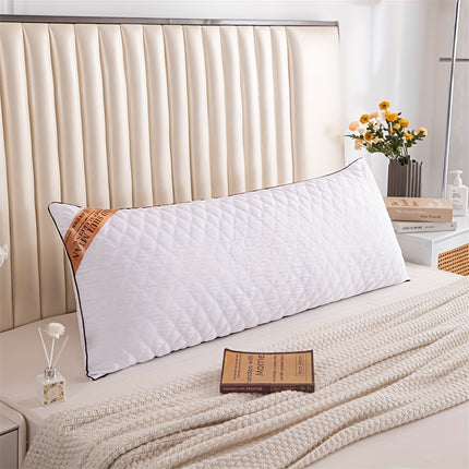 1pc Long Embroidered Pillow | Soft Polyester Filling, Classic Style, Zipper Closure