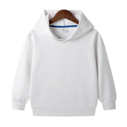 Children&#039;s Sweatshirt Trendy New Style Boys And Girls Spring And Autumn Solid Color Hooded Sweatshirt Pure Cotton Children&#039;s Clothing Children&#039;s Tops