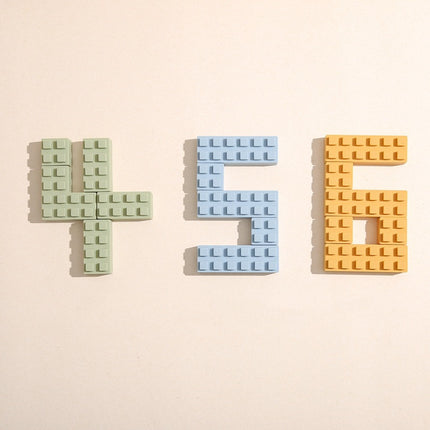 Baby Soft Silicone Large Particle Building Blocks Assembled Educational Toys