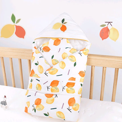 Baby holding autumn and winter newborn belt wrapped cotton newborn thickening blanket baby blanket baby quilt