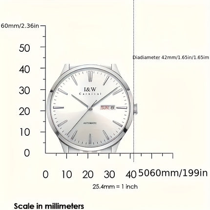 Luxury Automatic Self-Winding Mechanical Watch, Ultra-Thin Men's Waterproof Timepiece