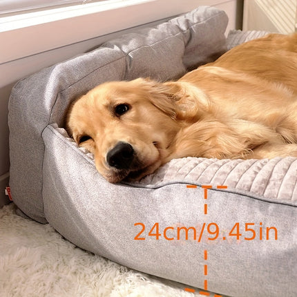 HOOPET M-2XL Pet Bed for Dogs, Cozy Non-Skid Rectangle Sleeping Mat, Polyester & Polypropylene Fiber Filled, Soft Edge Support, Warm Cushion Kennel for Extra Small to Large Breeds
