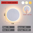 Warm light / Touch switch / 13cm White
