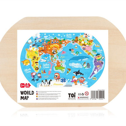 World Map Wooden Puzzle