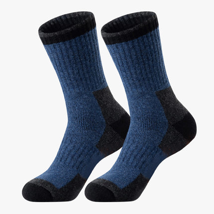 Wool Socks Men Fleece Lined Padded Warm Keeping Terry-loop Hosiery