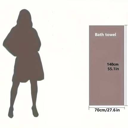 1 Cotton Bath Towel - Soft and Highly Absorbent, Lightweight and Portable, Suitable Travel
