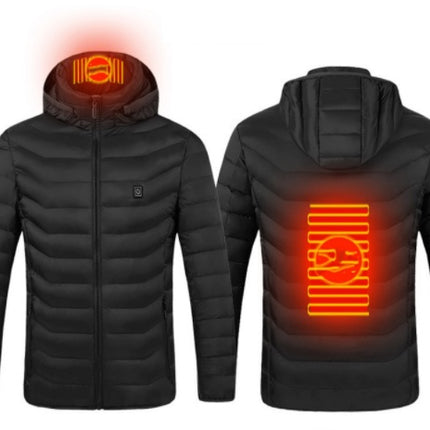 New Heated Jacket Coat USB Electric Jacket Cotton Coat Heater Thermal Clothing Heating Vest Men's Clothes Winter