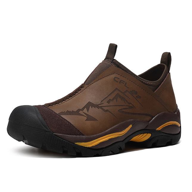 Cowhide hiking sneakers