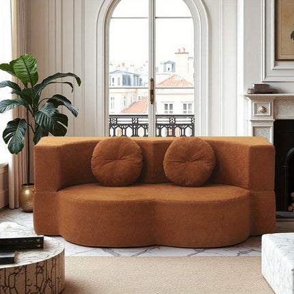 Sofa Bed with Pillow - Portable Space-Saving Convertible Floor Sofa & Mattress Recliner Suitable