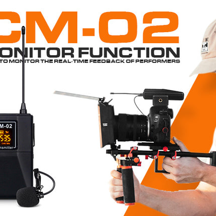 Wireless Microphone With Monitor Lavalier Camera Radio Microphone SLR Interview Recording