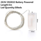 Green / 5m cr2032 battery
