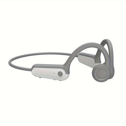 Wireless Bone Conduction Headphones - 15H Playtime, Sweatproof Sports Earbuds with Mic