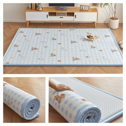 Soft and Breathable Machine-Washable Floor Mattress Pad, Japanese Tatami Mat, Portable Foldable Summer Sleeping