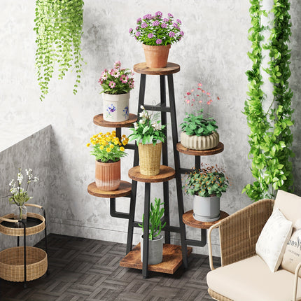 Wooden Plant Shelf For Multiple Plants, Corner Plant Pots Holder Rack Flower