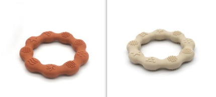 Full Three-dimensional Baby Silicone Teether Baby Molars Holding Round Teether