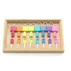 8 Color Lock Bamboo Tray