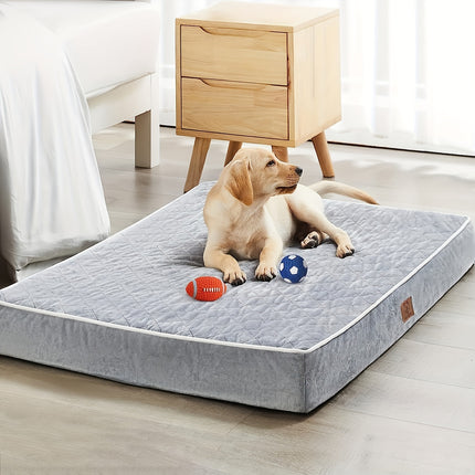 Dog Beds For Large Dogs, Dog Bed With Plush Egg Foam Support And Non-Slip Bottom, Waterproof And Machine Washable Removable Pet Bed Cover Christmas Gift