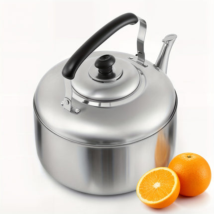 Stainless Steel Tea Kettle with Cool-Touch Handle, Classic Whistle All Stove Compatible,