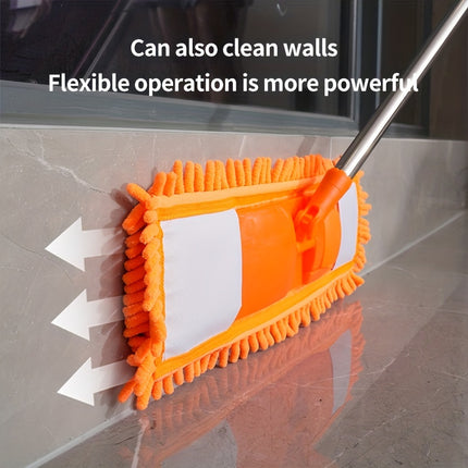 Wet and Dry Chenille Cleaning Flat Mop | Household Mop for Wooden Boards, Tile Floors, and Windows