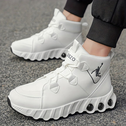 Sneakers, 1 Pair of Simple and Fashionable Mid-Top Basketball Shoes. Thickened Soft Shock Absorption,