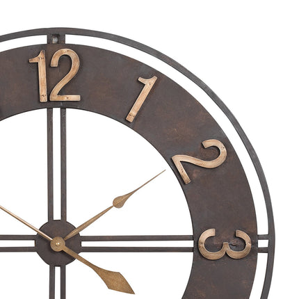 Retro Wall Clock Wrought Iron Clock Round