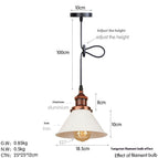Bulb With Tungsten Wire / D0032 Rust White / 18cm
