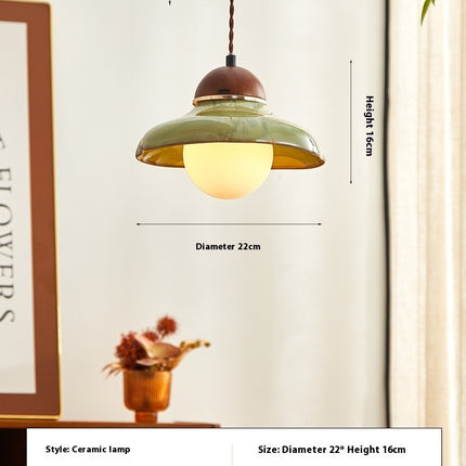 Ceramic Lamp Retro Dining Room Bedroom Bedside Small Droplight