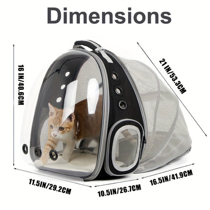 Back Extension Pet Carrier Backpack - Portable Space Capsule Pet Carrier Backpack For Cats & Small Dogs