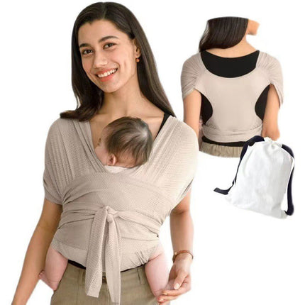Grid Cross Simple Baby Sling X-type Front Holding Type