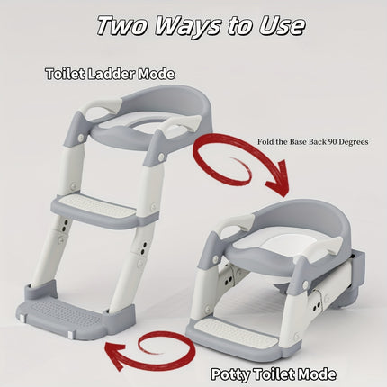 3-in-1 Adjustable Height Portable Anti-Slip Design Soft Pad Durable Home Travel Diaper Baby Toilet Seat