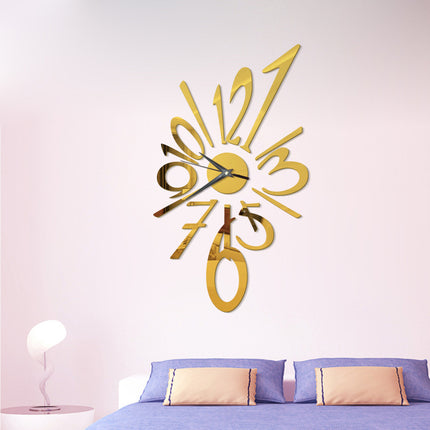 Creative DIY Decoration Fashion Wall Clock Wall Sticker Digital Clock