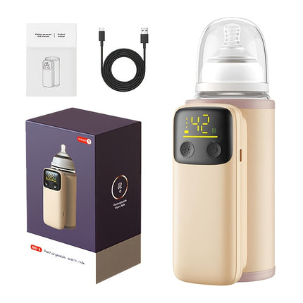Bottle Warmer with Battery | Suitable for Breastmilk and Formula Feeding, Waterless Heating System,