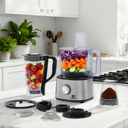 Processor Versatile with 1.75L Blender 1.2L Bowl Comes with Grinder Emulsifier Space-Saving