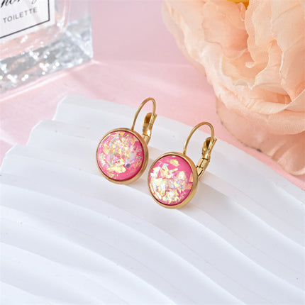 New Sequin Rhinestone Earrings Fashion Stainless Steel Jewelry For Women