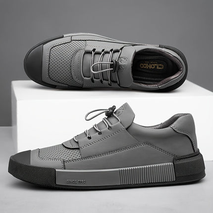Men'S Casual Sneakers - Breathable Mesh Upper, Elastic Lace-Up Closure, Durable Rubber Sole,