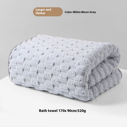 Drizzling Plus-sized Thick Bath Absorbent Not Easy To Shed Hair Class A Coral Fleece Bath Towel