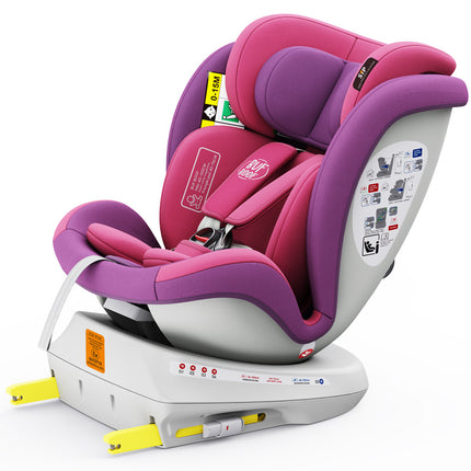 Car Seat TWT Plus Isize Buf Boof Unicornpink with Isofix Rotating 360 Degrees Top Tether