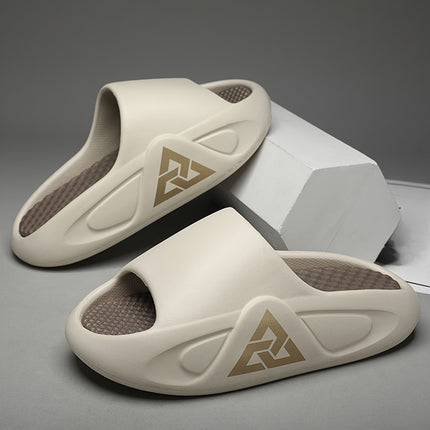 2 pcs Men'S Summer Slippers for Outdoor Use, Featuring a Trendy Korean Design with an Ultra-Thick,