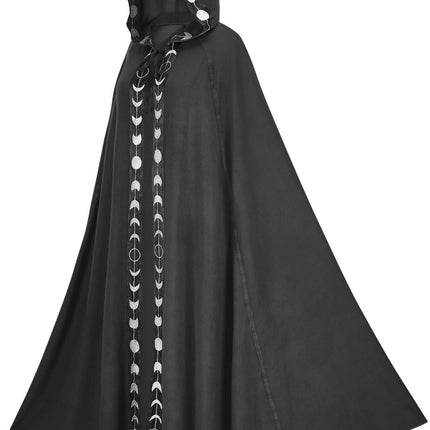Hooded Cloak Medieval Renaissance 5 Color Printed Cloak Halloween Cosplay Costume
