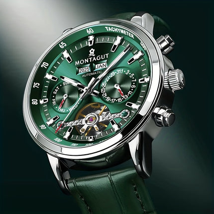Men'S Automatic Self-Winding Mechanical Watch with Luminescent Hands & Date Display