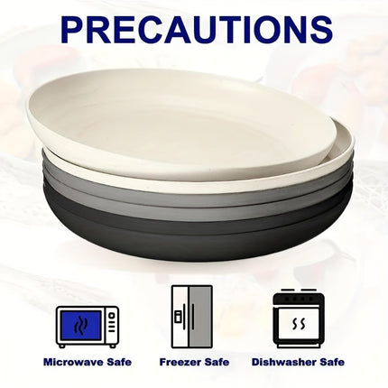 6/18pcs of Durable Food Plates And Dishes, Safe for Dishwashers And Microwaves, Suitable for Both Children
