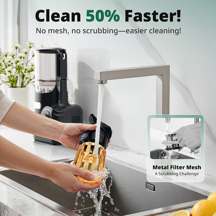 Juicer, Fruit & Vegetable Juicer - 15cm Wide Feed Chute For Whole Fruit Juicing, Unique Filter-Free Design