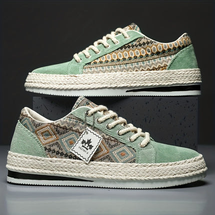 Men'S Breathable Casual Sneakers - Lightweight Summer Shoes with Lace-Up Closure, Non-Slip Rubber Sole