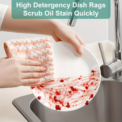 10 Pack Microfiber Cleaning Cloths & Reusable Kitchen Towels