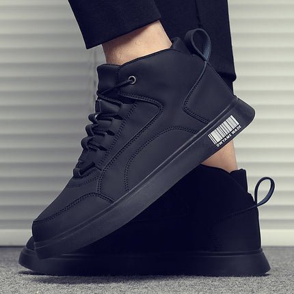 Men'S High-Top Sneakers - Anti-Slip Rubber Sole, Lace-Up Closure, Cushioned EVA Insole